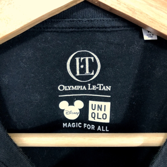 UNIQLO Disney T Shirt Minnie Mouse Black White Polka Dots Boxy Medium - Picture 4 of 8